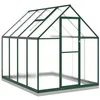 Image de vidaXL Serre avec cadre de base vert 224x169x202 cm aluminium