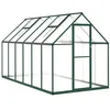 Image de vidaXL Serre avec cadre de base vert 334x169x195 cm aluminium