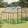 Image de vidaXL Serre avec cadre de base vert 334x169x195 cm aluminium