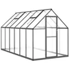 Image de vidaXL Serre avec cadre de base anthracite 334x169x195 cm aluminium