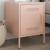 Image de vidaXL Table de chevet rose 36x39x50,5 cm acier