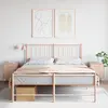 Image de vidaXL Tables de chevet 2 pcs rose 36x39x50,5 cm acier