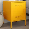 Image de vidaXL Table de chevet jaune moutarde 36x39x50,5 cm acier