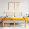 Image de vidaXL Tables de chevet 2 pcs jaune moutarde 36x39x50,5 cm acier