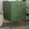 Image de vidaXL Table de chevet vert olive 36x39x50,5 cm acier