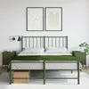 Image de vidaXL Tables de chevet 2 pcs vert olive 36x39x50,5 cm acier