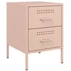 Image de vidaXL Table de chevet rose 36x39x50,5 cm acier