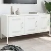 Image de vidaXL Meuble TV blanc 100,5x39x50,5 cm acier