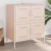 Image de vidaXL Buffet rose 68x39x79 cm acier