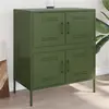 Image de vidaXL Buffet vert olive 68x39x79 cm acier