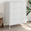 Image de vidaXL Buffet blanc 68x39x89 cm acier