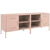 Image de vidaXL Tv-meubelen 2 st 68x39x50,5 cm staal roze