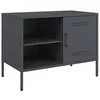 Image de vidaXL Tv-meubel 68x39x50,5 cm staal antracietkleurig