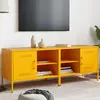 Image de vidaXL Meubles TV 2 pcs jaune moutarde 68x39x50,5 cm acier