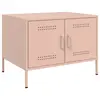 Image de vidaXL Table basse rose 68x50x50,5 cm acier