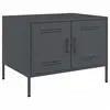 Image de vidaXL Table basse anthracite 68x50x50,5 cm acier