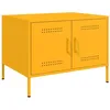 Image de vidaXL Table basse jaune moutarde 68x50x50,5 cm acier