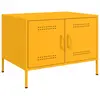 Image de vidaXL Table basse jaune moutarde 68x50x50,5 cm acier