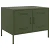 Image de vidaXL Table basse vert olive 68x50x50,5 cm acier