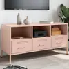 Image de vidaXL Meuble TV rose 100,5x39x50,5 cm acier