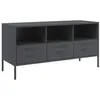 Image de vidaXL Meuble TV anthracite 100,5x39x50,5 cm acier