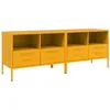 Image de vidaXL Meubles TV 2 pcs jaune moutarde 68x39x50,5 cm acier