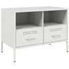 Image de vidaXL Tv-meubel 68x39x50,5 cm staal wit