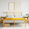 Image de vidaXL Tables de chevet 2 pcs jaune moutarde 36x39x50,5 cm acier