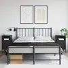Image de vidaXL Tables de chevet 2 pcs noir 36x39x68 cm acier