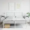 Image de vidaXL Tables de chevet 2 pcs blanc 36x39x68 cm acier