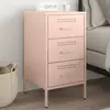 Image de vidaXL Table de chevet rose 36x39x68 cm acier