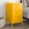 Image de vidaXL Table de chevet jaune moutarde 36x39x68 cm acier