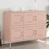 Image de vidaXL Buffet rose 100,5x39x79 cm acier