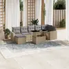 Image de vidaXL Salon de jardin avec coussins 8 pcs beige résine tressée