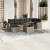 Image de vidaXL Salon de jardin 8 pcs avec coussins gris clair résine tressée
