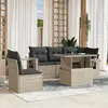 Image de vidaXL Salon de jardin 6 pcs avec coussins gris clair résine tressée