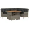 Image de vidaXL Salon de jardin 2 pcs avec coussins Gris Résine tressée