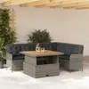 Image de vidaXL Salon de jardin 2 pcs avec coussins Gris Résine tressée