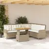 Image de vidaXL Salon de jardin avec coussins 2 pcs beige résine tressée