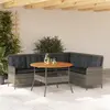 Image de vidaXL Salon de jardin 2 pcs avec coussins Gris Résine tressée