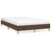 Image de vidaXL Cadre de lit sans matelas marron foncé 120x190 cm tissu