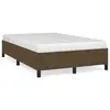 Image de vidaXL Cadre de lit sans matelas marron foncé 120x190 cm tissu