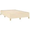 Image de vidaXL Cadre de lit sans matelas crème 120x190 cm tissu