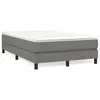 Image de vidaXL Sommier à lattes de lit avec matelas gris foncé 120x190cm tissu