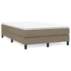 Image de vidaXL Sommier à lattes de lit avec matelas taupe 120x190 cm tissu