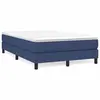 Image de vidaXL Sommier à lattes de lit avec matelas bleu 120x190 cm tissu