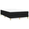 Image de vidaXL Sommier à lattes de lit avec matelas noir 120x190 cm tissu