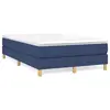 Image de vidaXL Sommier à lattes de lit avec matelas bleu 120x190 cm tissu