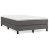 Image de vidaXL Sommier à lattes de lit avec matelas gris 120x190 cm similicuir