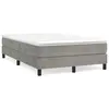 Image de vidaXL Sommier à lattes de lit et matelas gris clair 120x190cm velours